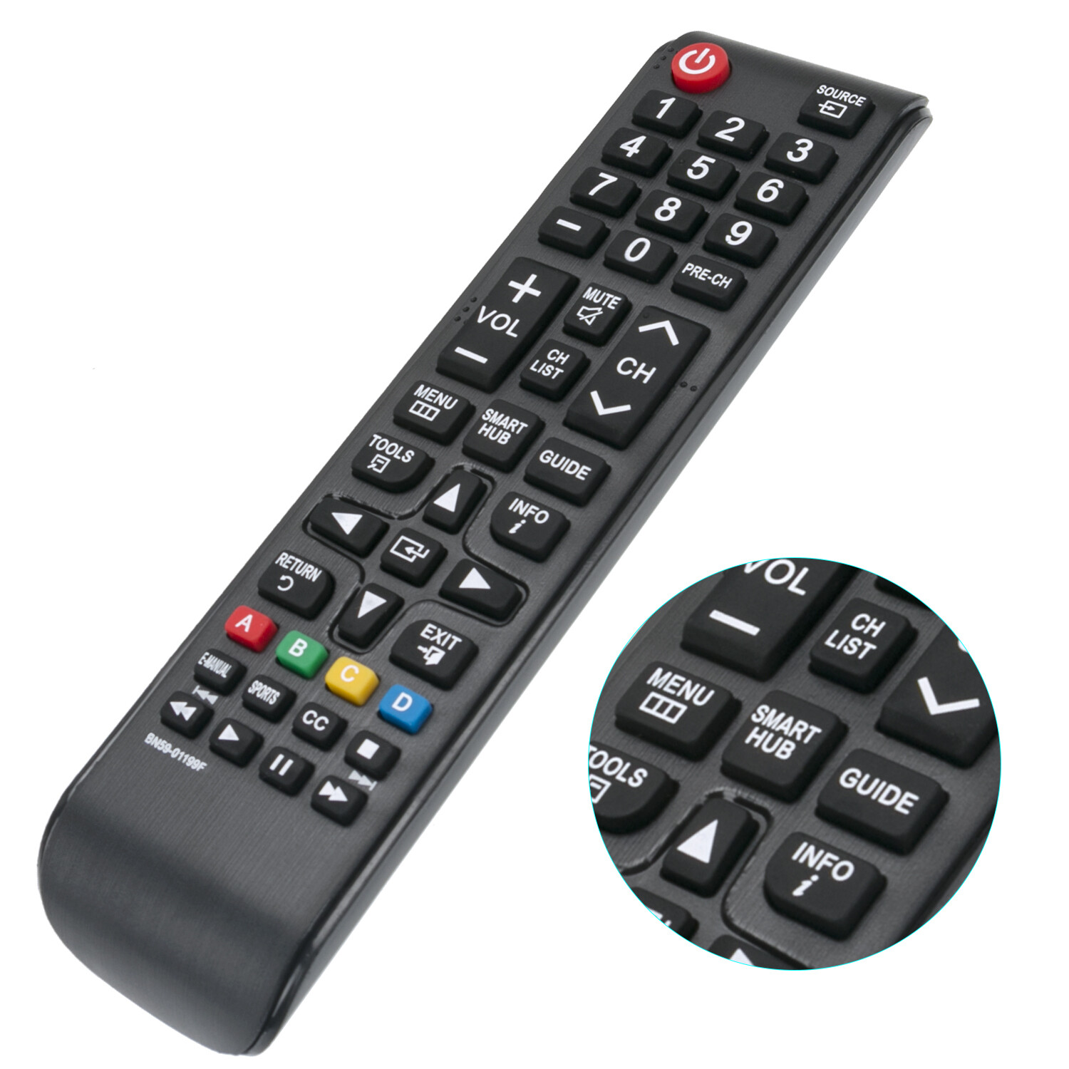Cena de reportagem: пульт дистанционного управления BN59-01199F Remote Control for Samsung TVs UN32J, no trecho “Como fazer a busca automática de canais”