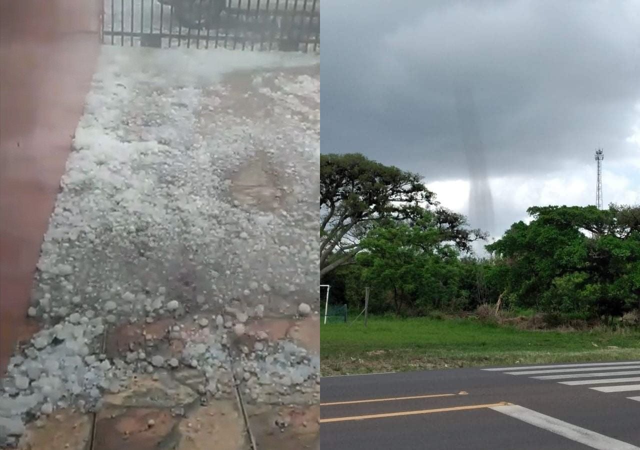 Cena de reportagem: tornado e tempestade histórica de granizo marcam o fim da semana, no trecho “Cuidados práticos”