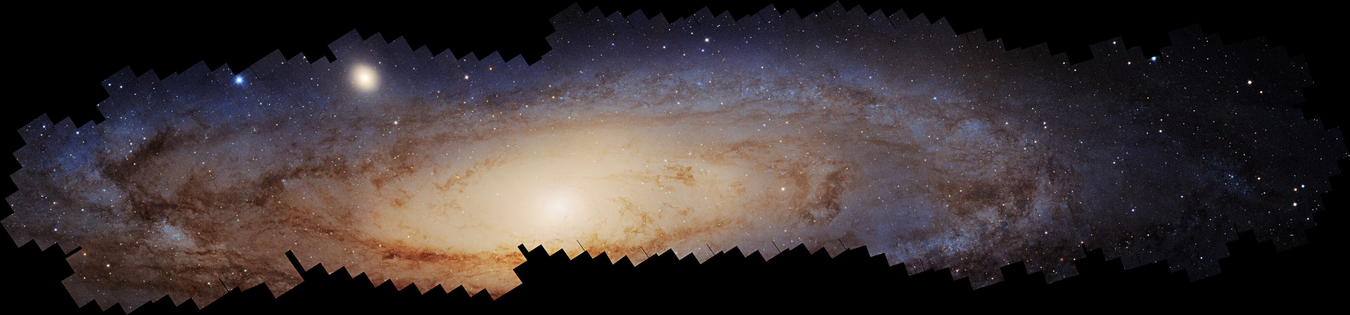 Cena de reportagem: eSA - Hubble traces hidden history of the Andromeda Galaxy, no trecho “Por que a descoberta importa”