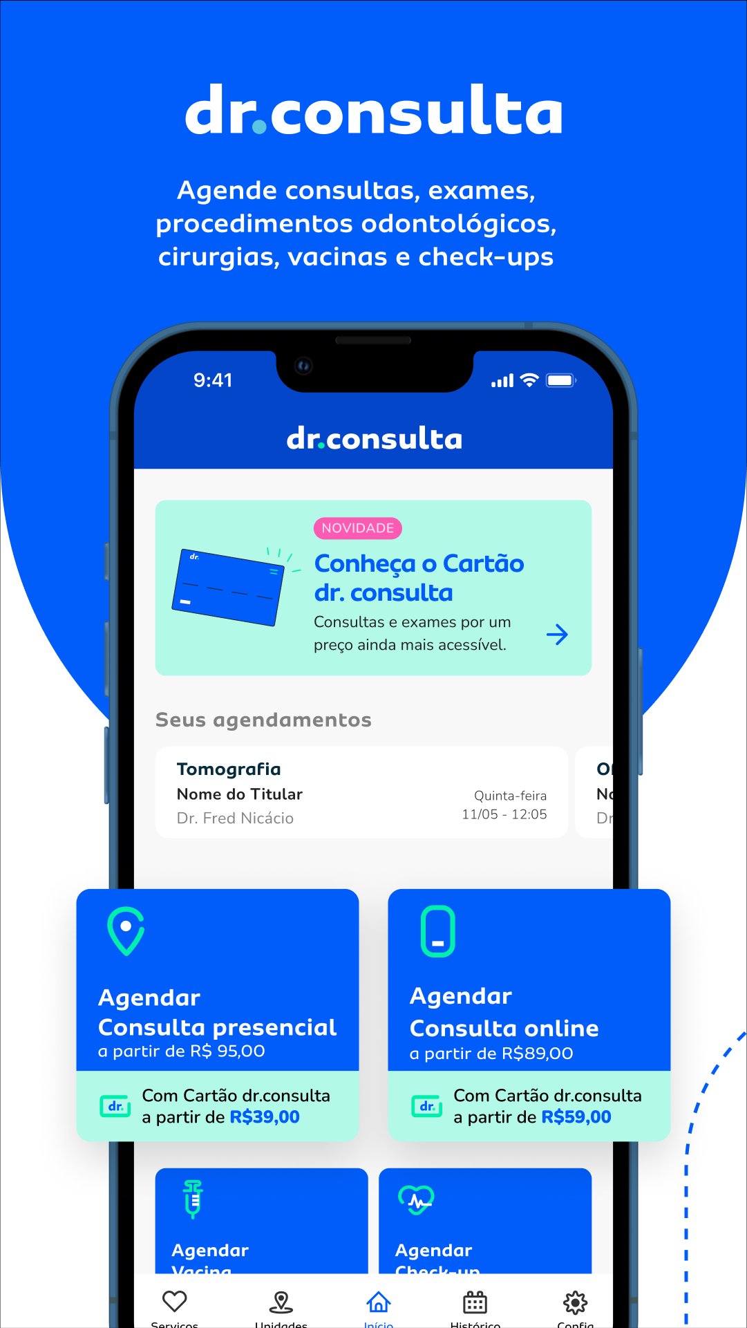 Cena de reportagem: download dr.consulta consultas e exames 6.0.1 APK for Android - Free and Safe Do, no trecho “Onde tirar dúvidas”