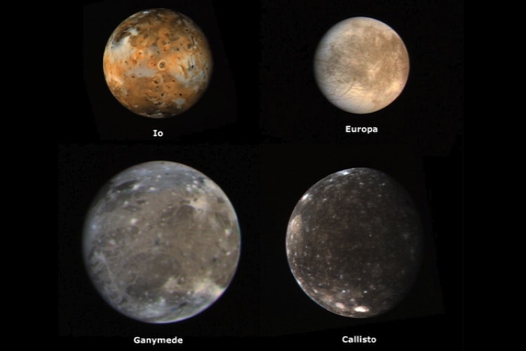 Cena de reportagem: jupiter’s largest moons - Science Learning Hub, no trecho “Como acompanhar”